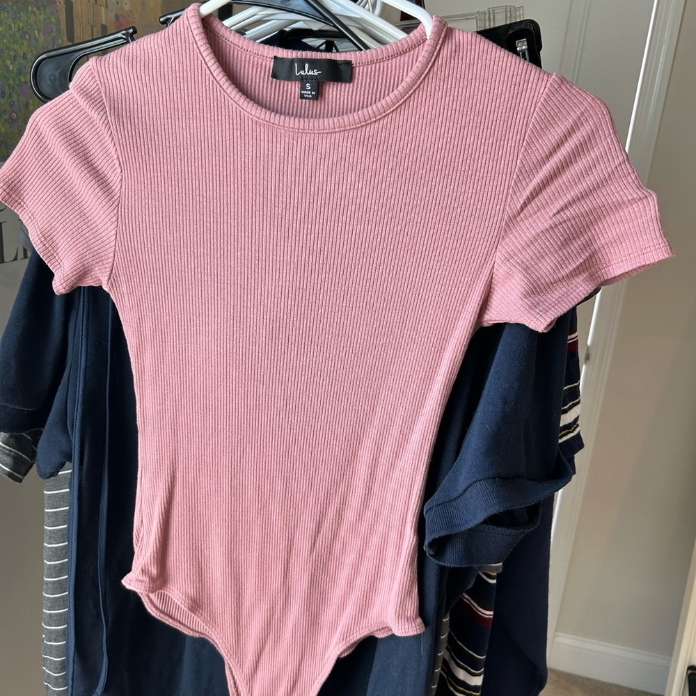 Lulus Ribbed Pink Top - Small - Picture 2 of 5